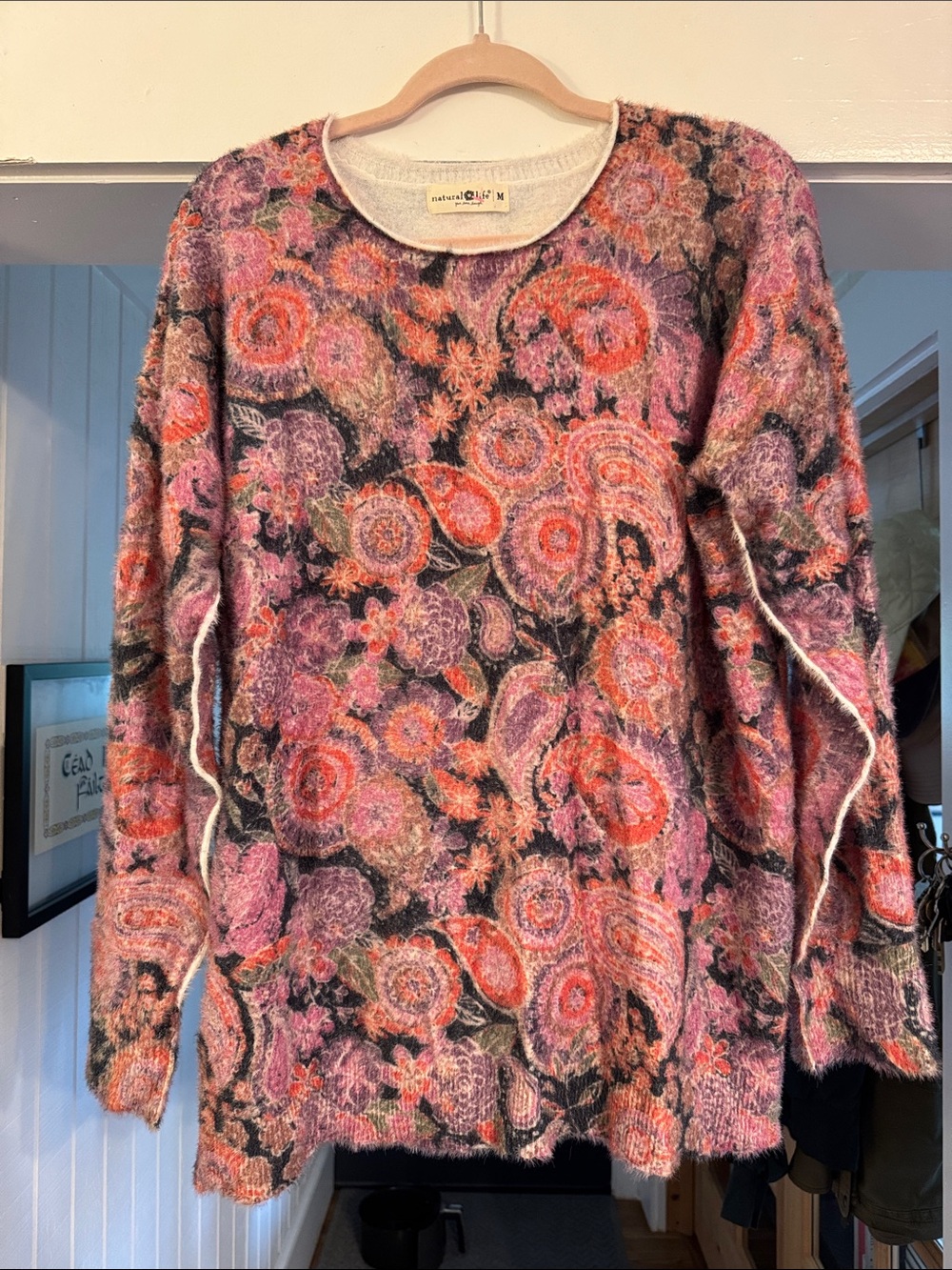 NATURAL LIFE Pink Multi Floral Crewneck Sweater